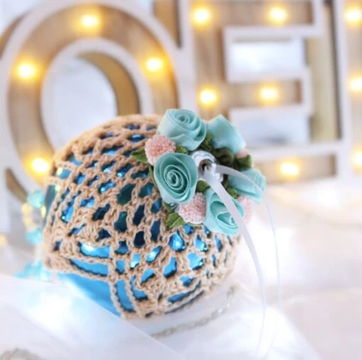 Turquoise And Peach Crochet Lace Vintage Style Christmas Bauble, Y3 14 Turquoise And Peach Crochet Lace Vintage Style Christmas Bauble, Y3 -Christmas Homeware & Accessories Shop featureditemlargei 1463