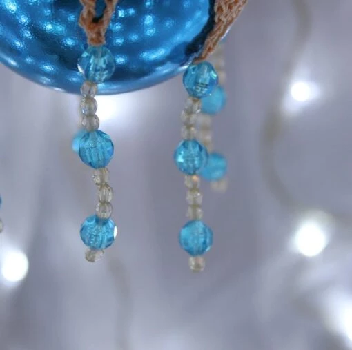 Turquoise And Peach Crochet Lace Vintage Style Christmas Bauble, Y3 19 Turquoise And Peach Crochet Lace Vintage Style Christmas Bauble, Y3 -Christmas Homeware & Accessories Shop featureditemlargei 1468