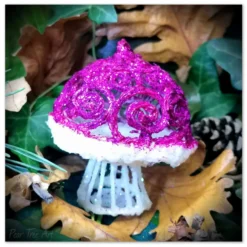 Pink Toadstool Christmas Decoration