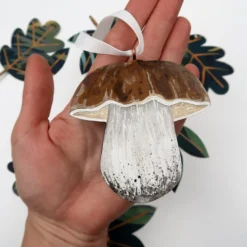 Porcini Hanging Ornament, Mushroom Decoration For Christmas Tree. -Christmas Homeware & Accessories Shop featureditemlargei 1478