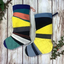 Bright Handmade Christmas Stocking- Patchwork, Cosy Quilted, Punch Hook! Luxury -Christmas Homeware & Accessories Shop featureditemlargei 148