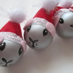 Guinea Pig Christmas Tree Bauble Hanging Decorations Silver Beautiful Bundle -Christmas Homeware & Accessories Shop featureditemlargei 1486