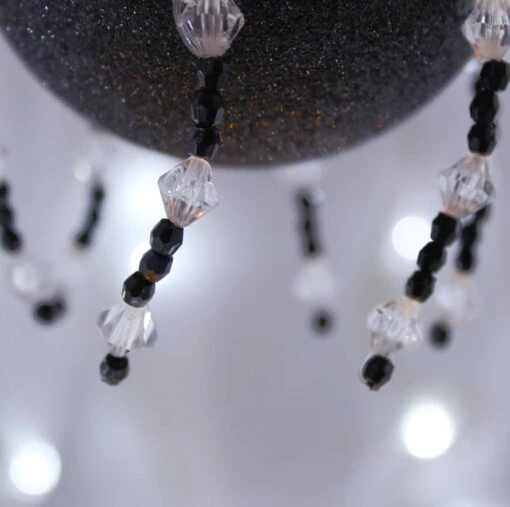 Black And White Crochet Lace Vintage Style Christmas Bauble, U3 -Christmas Homeware & Accessories Shop featureditemlargei 1505