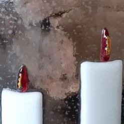 Fused Glass Christmas Advent Candles Freestanding Curved Arch Panel Decoration -Christmas Homeware & Accessories Shop featureditemlargei 1515