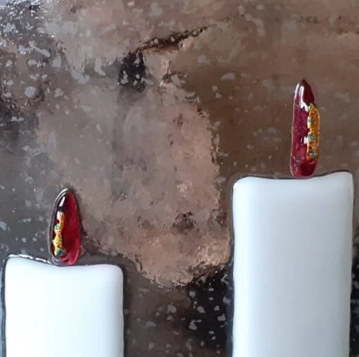 Fused Glass Christmas Advent Candles Freestanding Curved Arch Panel Decoration -Christmas Homeware & Accessories Shop featureditemlargei 1515