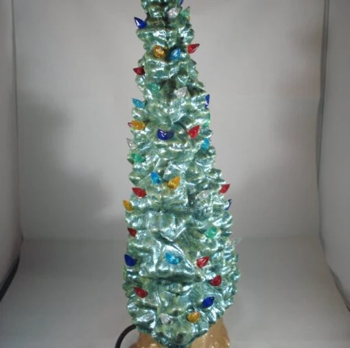 Slim Green Glittery Ceramic Xmas Christmas Tree Table Lamp Ornament Decoration. 9 Slim Green Glittery Ceramic Xmas Christmas Tree Table Lamp Ornament Decoration. -Christmas Homeware & Accessories Shop featureditemlargei 1534