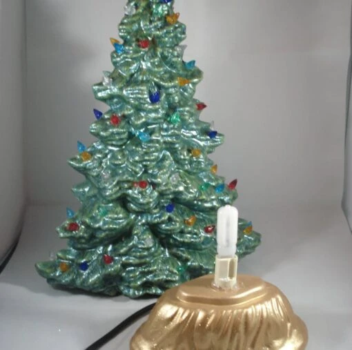 Slim Green Glittery Ceramic Xmas Christmas Tree Table Lamp Ornament Decoration. 10 Slim Green Glittery Ceramic Xmas Christmas Tree Table Lamp Ornament Decoration. -Christmas Homeware & Accessories Shop featureditemlargei 1535