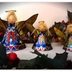 Large: Yellow Tin Angel Christmas Tree Topper -Christmas Homeware & Accessories Shop featureditemlargei 1540