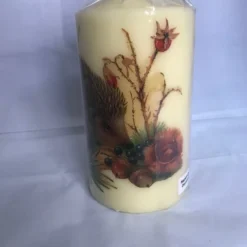 Decorated Candle Hedgehog In Snow Winter Christmas Decoupage Unusual 18cms -Christmas Homeware & Accessories Shop featureditemlargei 1544