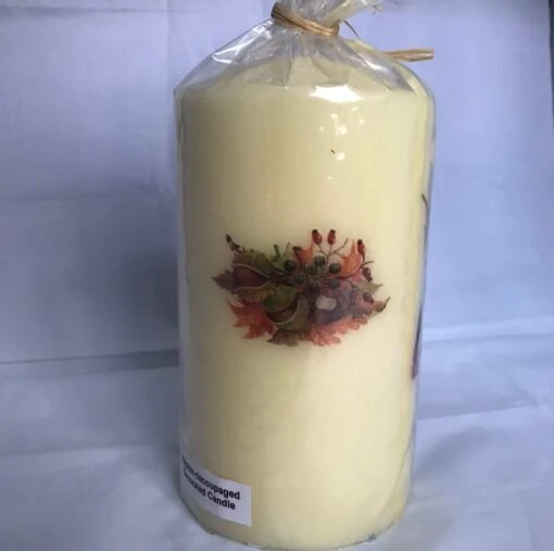 Decorated Candle Hedgehog In Snow Winter Christmas Decoupage Unusual 18cms -Christmas Homeware & Accessories Shop featureditemlargei 1547