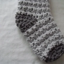 Crocheted Christmas Stocking In Grey -Christmas Homeware & Accessories Shop featureditemlargei 1554