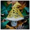 Gold Toadstool Christmas Tree Decoration