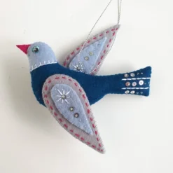 Wool Felt Bird Ornament, Christmas Tree Decoration, Mmmcrafts Snowbird Ornament -Christmas Homeware & Accessories Shop featureditemlargei 1590
