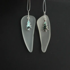 Beach Glass Christmas Hangers