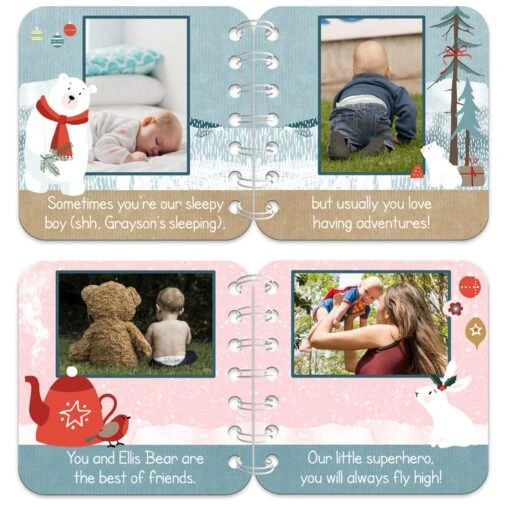 Personalised Baby Board Book 'Christmas Friends' Handmade Christmas Toddler Gift -Christmas Homeware & Accessories Shop featureditemlargei 161
