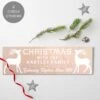 Personalised Christmas Reindeer Wood Sign - 4 Colours