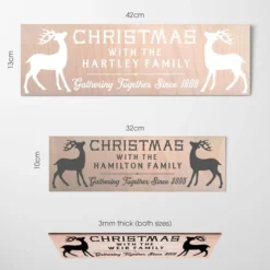 Personalised Christmas Reindeer Wood Sign - 4 Colours -Christmas Homeware & Accessories Shop featureditemlargei 1616