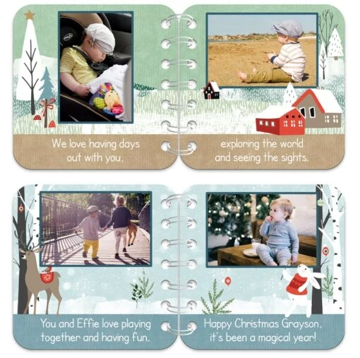 Personalised Baby Board Book 'Christmas Friends' Handmade Christmas Toddler Gift -Christmas Homeware & Accessories Shop featureditemlargei 162