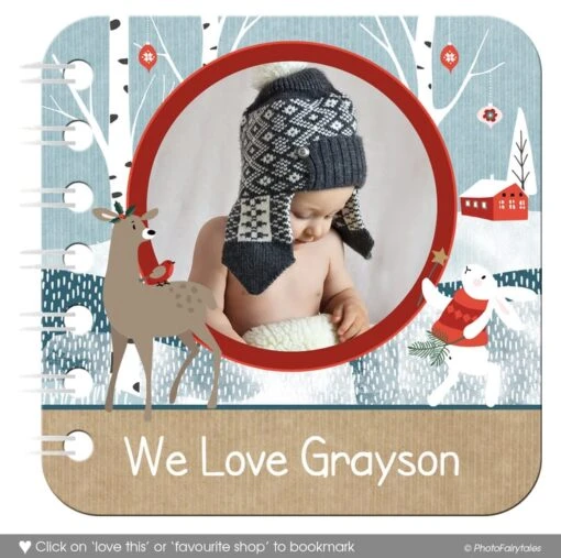 Personalised Baby Board Book 'Christmas Friends' Handmade Christmas Toddler Gift -Christmas Homeware & Accessories Shop featureditemlargei 163