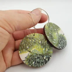 Medium Christmas Red Robin Wooden Dangly Earrings -Christmas Homeware & Accessories Shop featureditemlargei 1633