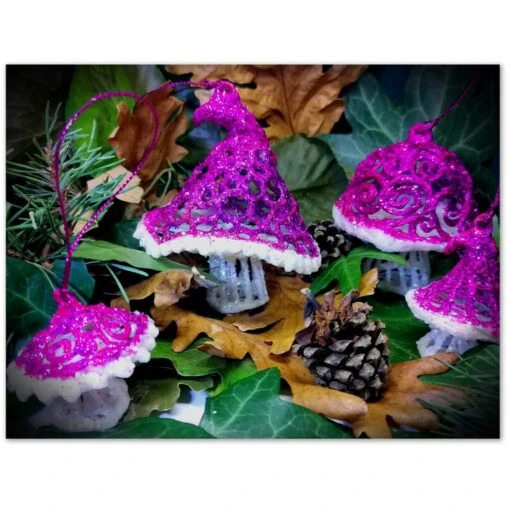 Pink Toadstool Christmas Decoration -Christmas Homeware & Accessories Shop featureditemlargei 1686