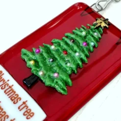 Handmade Fused Glass 3D Christmas Cat Hanging Picture Decoration - Festive Decor -Christmas Homeware & Accessories Shop featureditemlargei 1693