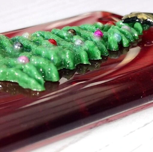 Handmade Fused Glass 3D Christmas Cat Hanging Picture Decoration - Festive Decor -Christmas Homeware & Accessories Shop featureditemlargei 1694