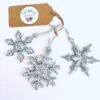 Glittery Christmas Decorations, Silver Christmas Decor, Tree Decorations