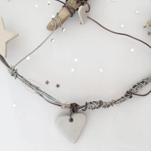 Christmas Wreath, Wire Sculpture, Wall Art, Christmas Decoration, Wire, Pottery -Christmas Homeware & Accessories Shop featureditemlargei 172