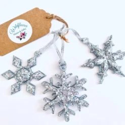 Glittery Christmas Decorations, Silver Christmas Decor, Tree Decorations -Christmas Homeware & Accessories Shop featureditemlargei 1720