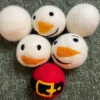 6 Wool Dryer Balls XL, Natural Fabric Softener, Reusable, CHRISTMAS EDITION