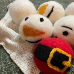 6 Wool Dryer Balls XL, Natural Fabric Softener, Reusable, CHRISTMAS EDITION -Christmas Homeware & Accessories Shop featureditemlargei 1725