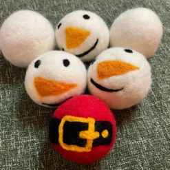 6 Wool Dryer Balls XL, Natural Fabric Softener, Reusable, CHRISTMAS EDITION -Christmas Homeware & Accessories Shop featureditemlargei 1726
