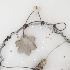 Christmas Wreath, Wire Sculpture, Wall Art, Christmas Decoration, Wire, Pottery -Christmas Homeware & Accessories Shop featureditemlargei 173