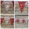 Bunting In Christmas Stars Fabric. Free Uk Delivery.