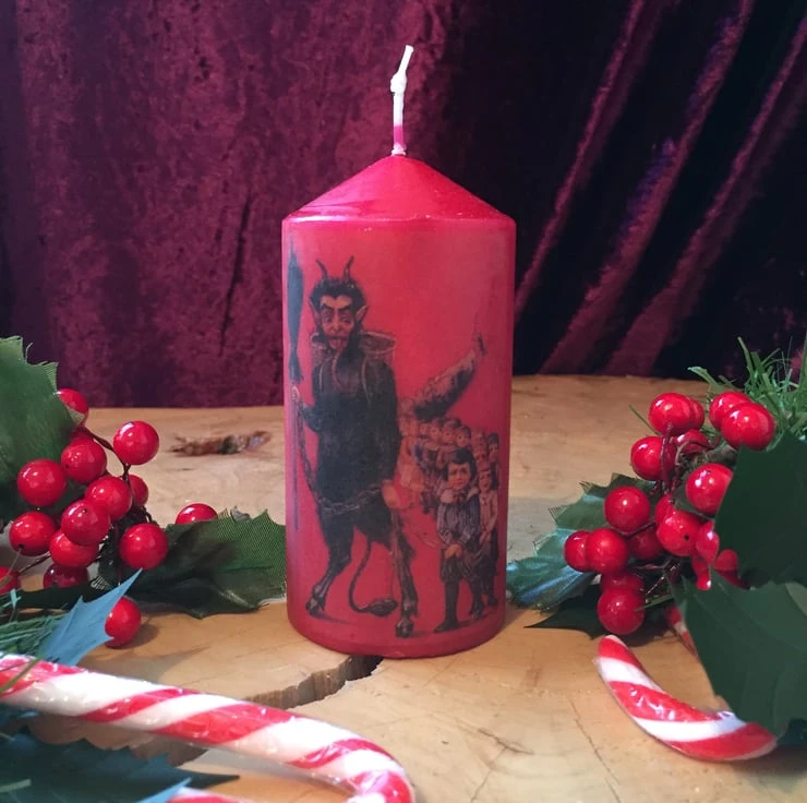 Set Of 4 Kitsch Christmas Krampus Scented Candles 2 Set Of 4 Kitsch Christmas Krampus Scented Candles - Image 2