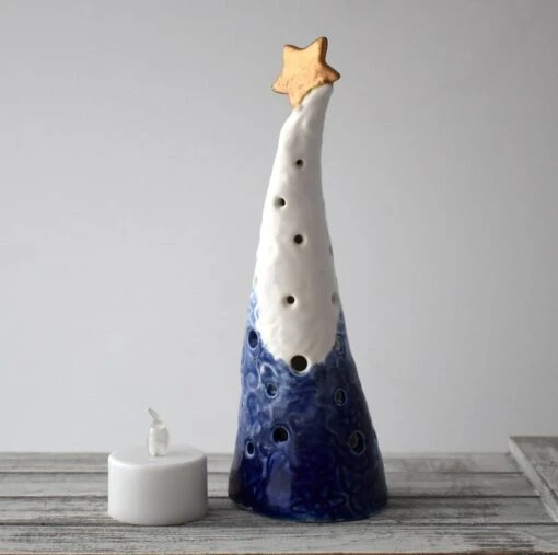 A305 Ceramic Christmas Tree Tea Light Holder (UK Postage Free) -Christmas Homeware & Accessories Shop featureditemlargei 1780