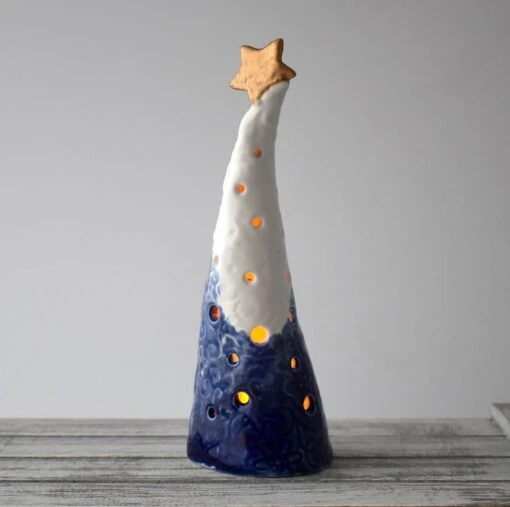 A305 Ceramic Christmas Tree Tea Light Holder (UK Postage Free) -Christmas Homeware & Accessories Shop featureditemlargei 1781