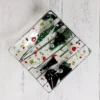 Fused Glass Christmas-themed Tealight Holder, Trinket Or Bonbon Dish