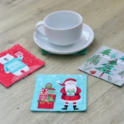 Set Of Four Christmas Coasters With Fun Pictures -Christmas Homeware & Accessories Shop featureditemlargei 182