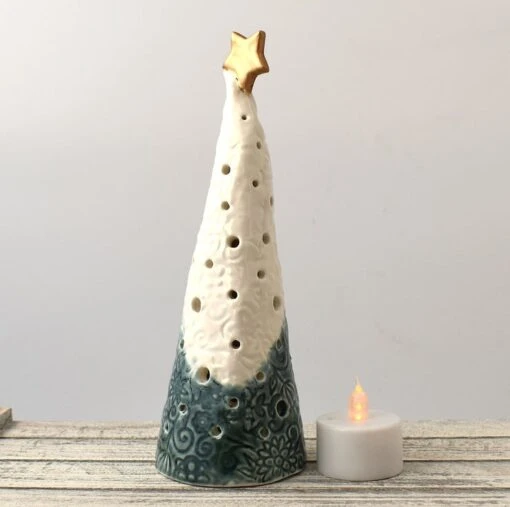A325 Ceramic Christmas Tree Tea Light Holder (UK Postage Free) -Christmas Homeware & Accessories Shop featureditemlargei 1821