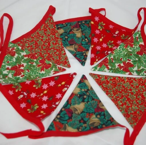 Bunting Red And Green Christmas Bunting
