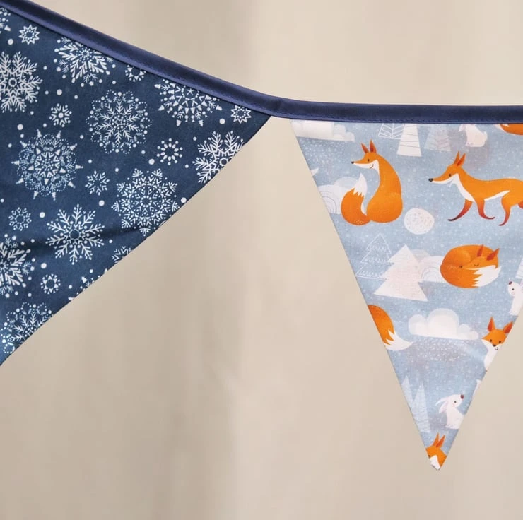 Large Christmas Bunting With Foxes 2 Large Christmas Bunting With Foxes - Image 2