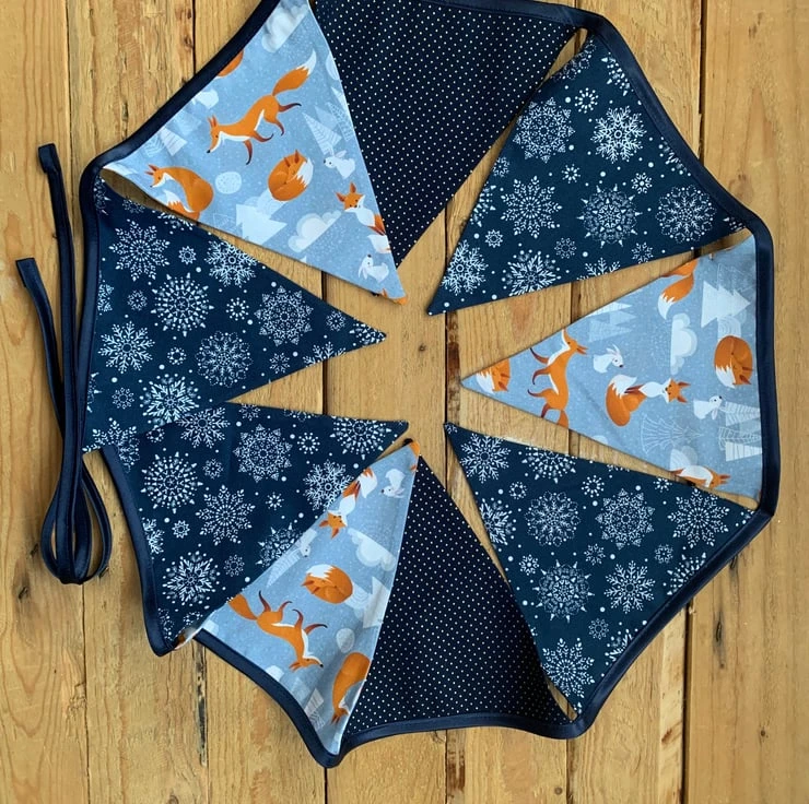 Large Christmas Bunting With Foxes 4 Large Christmas Bunting With Foxes - Image 4