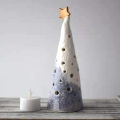 A299 Ceramic Christmas Tree Tea Light Holder (UK Postage Free) -Christmas Homeware & Accessories Shop featureditemlargei 1833