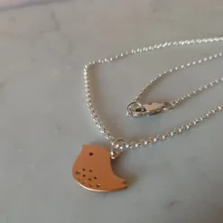 ROSE GOLD SPARROW AND SILVER CHAIN NECKLACE -BIRD -CHRISTMAS - FREE UK POSTAGE -Christmas Homeware & Accessories Shop featureditemlargei 1851