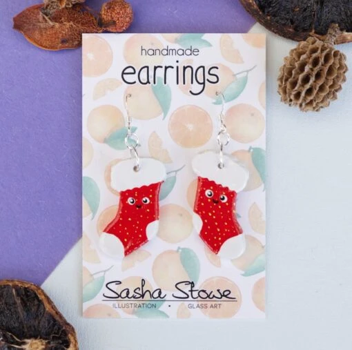 Cosy Christmas Winter Stocking Dangly Painted Clay Earrings 15 Cosy Christmas Winter Stocking Dangly Painted Clay Earrings -Christmas Homeware & Accessories Shop featureditemlargei 1861