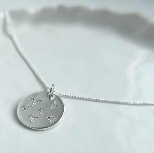 Christmas Star Silver Layering Disc Necklace, Handmade North Star Pendant Neckla -Christmas Homeware & Accessories Shop featureditemlargei 1915