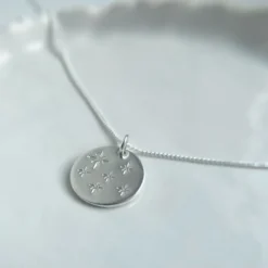 Christmas Star Silver Layering Disc Necklace, Handmade North Star Pendant Neckla 11 Christmas Star Silver Layering Disc Necklace, Handmade North Star Pendant Neckla -Christmas Homeware & Accessories Shop featureditemlargei 1916