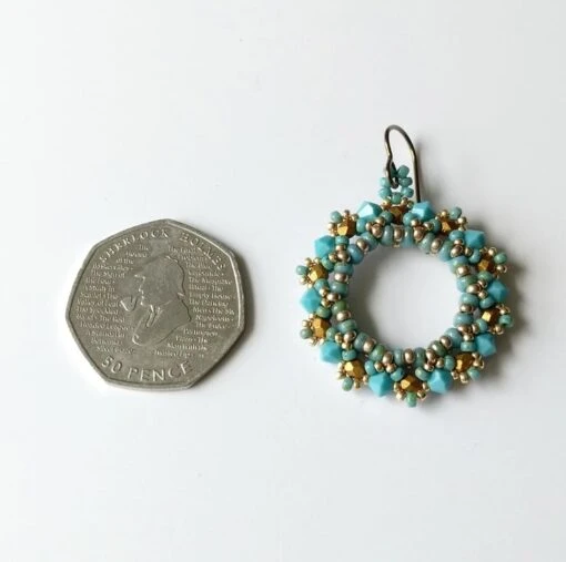 Christmas Wreath Hoop Earrings In Green, Gold And Red -Christmas Homeware & Accessories Shop featureditemlargei 1969